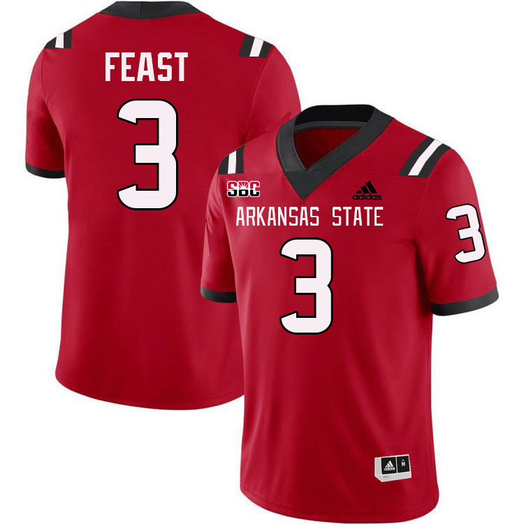 Andre Feast Arkansas State Jersey,Arkansas State Red Wolves Football Uniforms,Jersey-Red